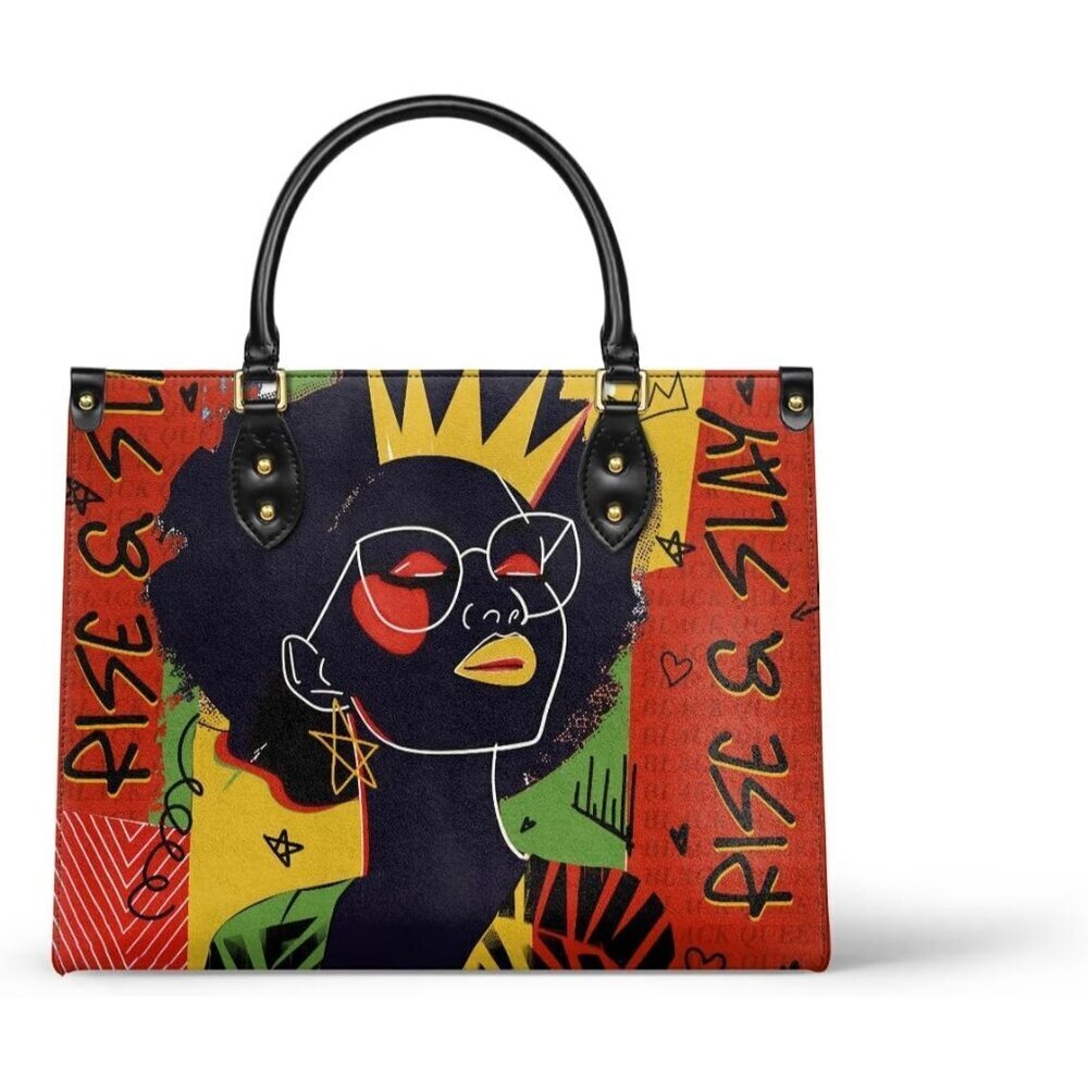 Women's Aina Flame Red Afroyla African Black sholder bag Valentine's Day Gifts
